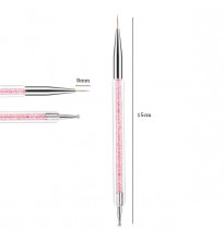 Teptukas laineris ir taškuoklis viename įrankyje su rožiniu cirkoniu rankenėlėje 